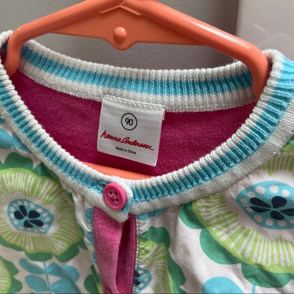 Hanna Andersson Patterned Floral Cardigan Sweater - Picture 2 of 4